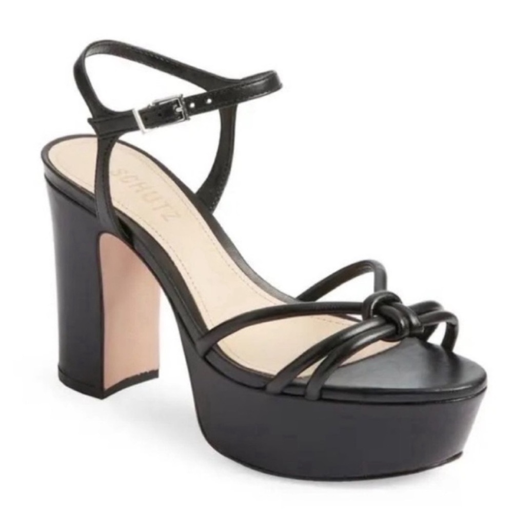 NEW! SCHUTZ Black Kelsie Platform Sandal - Multiple Sizes 🛵🚛